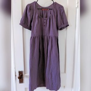Pyne & Smith model 33 dress in plum linen